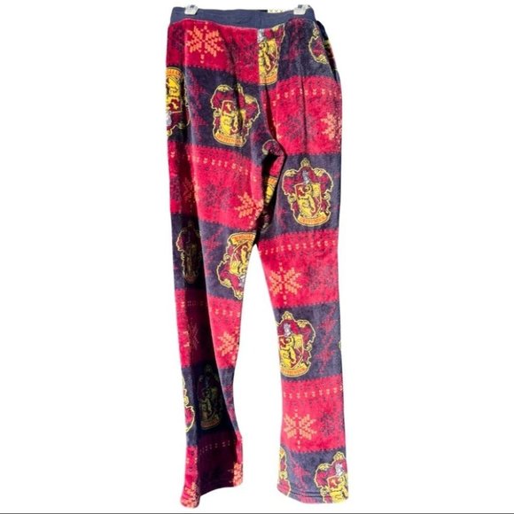 HARRY POTTER - Gryffindor - soft fuzzy PJ pajama longe pants w/ real cinch ties - Picture 11 of 11